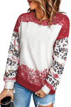 Fiery Red Tie Dye Leopard Drop Shoulder Sweatshirt-Tops-MomFashion