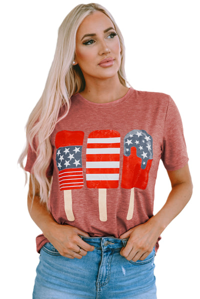 Patriotic Popsicles Short Sleeve Tee-Graphic-MomFashion