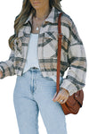 Vintage London Plaid Cropped Jacket-Outerwear-MomFashion