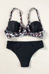 Twisted Bust Leopard Bikini Set-Swimwear-MomFashion