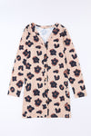 Leopard Printed Open Front Cardigan-Tops-MomFashion