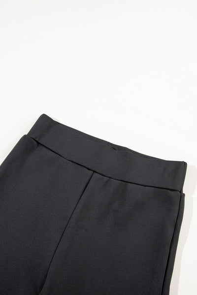 Black Fleece Lining Winter High Waist Leggings-Bottoms-MomFashion