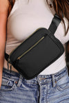 Black Minimalist Multi-zipped Crossbody Bag-Shoes & Bags-MomFashion