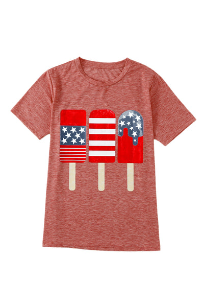 Patriotic Popsicles Short Sleeve Tee-Graphic-MomFashion