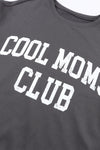 Gray COOL MOMS CLUB Drop Shoulder Sweatshirt-Tops-MomFashion