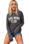 Gray COOL MOMS CLUB Drop Shoulder Sweatshirt-Tops-MomFashion