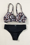 Twisted Bust Leopard Bikini Set-Swimwear-MomFashion