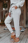 Gray Long Sleeve Pullover and Jogger Pants Lounge Set-Loungewear-MomFashion