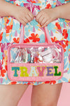 Light Pink TRAVEL Chenille Letter Clear PVC Makeup Bag-Accessories-MomFashion