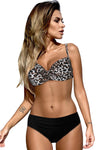 Twisted Bust Leopard Bikini Set-Swimwear-MomFashion