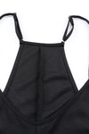 Black Pocketed Adjustable Spaghetti Strap Straight Leg Jumpsuit-Bottoms-MomFashion