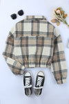 Vintage London Plaid Cropped Jacket-Outerwear-MomFashion