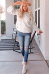 Leopard Crew Neck Long Sleeve Blouse-Tops-MomFashion