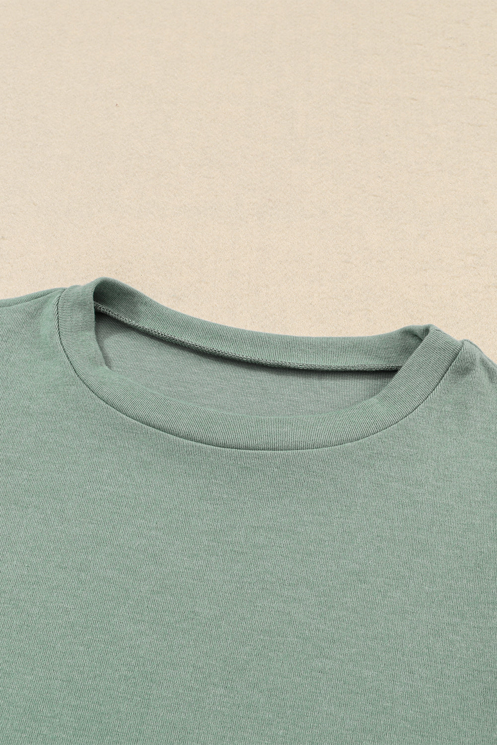 Green Buttoned Puff Long Sleeve Sheath Top-Tops-MomFashion