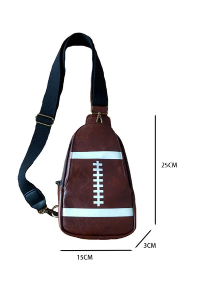 Brown Rugby PU Mini Crossbody Bag-Shoes & Bags-MomFashion