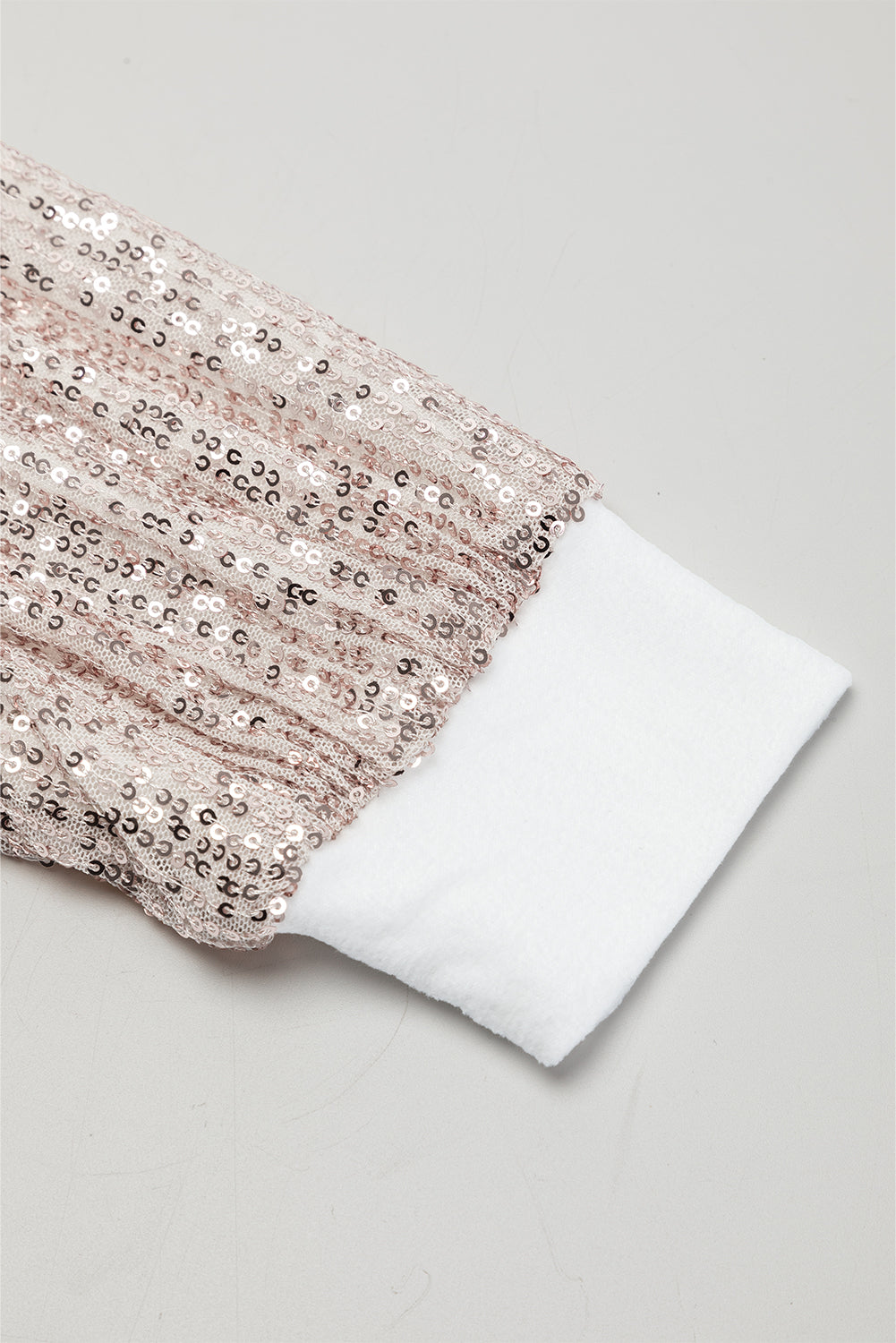 White Sequin Puff Sleeve Shift Mini Dress-Dresses-MomFashion