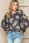 Lively Tiger Print Casual Sweatshirt-Tops-MomFashion