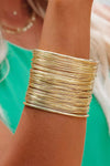 Gold Luxury Heavy Metal High Quality Open Wire Bracelet-Accessories-MomFashion