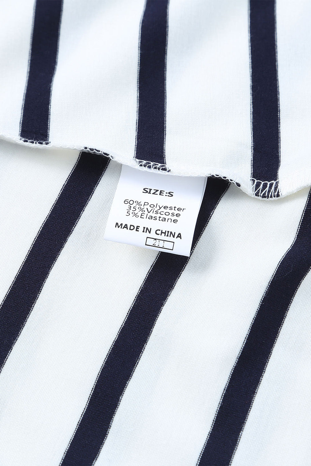 Long Sleeve Stripe Button Henley Top-Tops-MomFashion