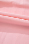 Pink Flap Pocket Tab Sleeve Button-Down Plus Size Shirt-Plus Size-MomFashion