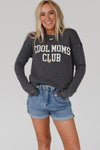 Gray COOL MOMS CLUB Drop Shoulder Sweatshirt-Tops-MomFashion