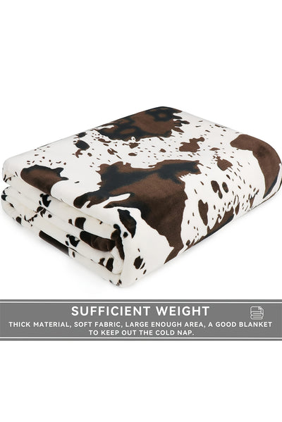 Multicolour Cow Spots Plush Blanket 150*200cm-Accessories-MomFashion