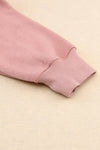 Pink Quarter Zip Kangaroo Pocket Hoodie-Tops-MomFashion