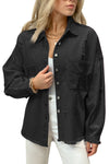 Black Distressed Fringe Trim Denim Jacket-Outerwear-MomFashion